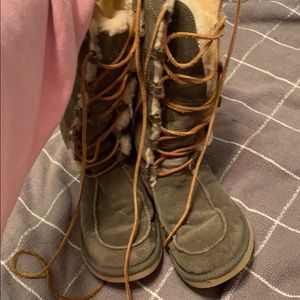 Green Lace Up Uggs